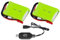 Yangers Confezione da 2 batterie ricaricabili Lipo da 7,4 V, 1500 mAh, connettore JST con caricatore USB, adatto per trasmettitore Flysky FS-GT5 FS-G7P
