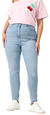 Yours Curve Stretch Skinny Ava Jeans - Women's - Plus Size Curve Light Blue