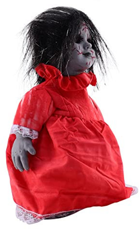VICASKY 1 STK Sprachaktivierte Induktions-Laufpuppe Miniatur Bausatz Horrorpuppe Geist Halloween Puppen Halloween sprachaktivierte Induktionspuppen Halloween-Dekorationen Plastik