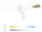 Noaton Ventilatore da Soffitto con Luce e Telecomando, LED Dimmerabile 22,9 W, 3 Temperature di Colore, 3 Pale Bianco/Legno Naturale, Timer, con Motore DC 35 W, 6 Velocità, Ø132 cm, Silenzioso