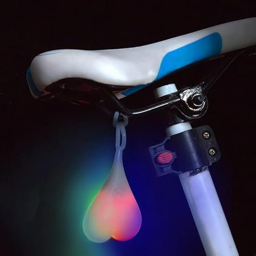 Silikon LED Fahrrad Rücklicht Kugeln Sitz Rücken Ei Nacht Radfahren Lampe Für Fahrrad Motorräder Sport Outdoor (Buntes 2)