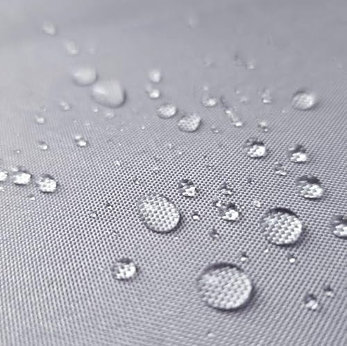 PAWOTEX Wasserdichter Stoff Meterware Polyesterstoff Markisenstoff mit UV-Schutz Reißfest und Langlebig 165g/160cm Wasserfest Beschichteter Outdoorstoff fur Vorhänge, Kissen für Garten, Bezüge - Grau