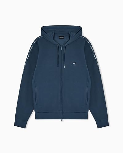 Emporio Armani Hooded Zip Sweatshirt Felpa con Cappuccio Uomo (Pacco da 1)