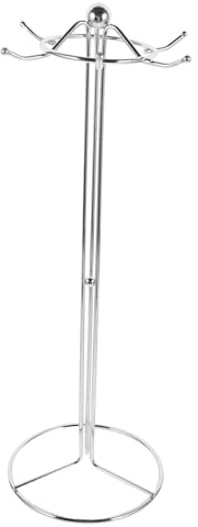 Ipetboom Iron Kitchen Rack Holder 6-hook Metal Drain Rack Round Shelf for Countertop Kitchen Utensil Storage and Organization