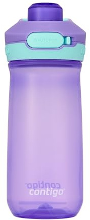 Contigo Jessie Autopop Children's Water Bottle, Large 420 ml Drinking Bottle, 100% Leak-Proof & Dishwasher Safe, Kid's Bottle, Ideal for Daycare, Kindergarten, School, Sports, and Leisure