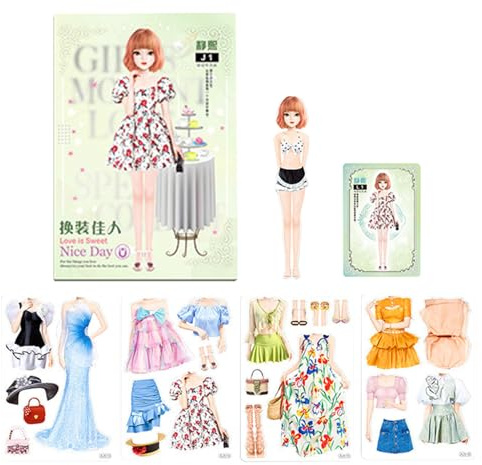 usefulbeauty Magnetische Puppen zum Anziehen für Mädchen | Magnetische Prinzessinnen-Puppen-Kleider-Set, Nachahmung und Lernspiel – festliche Aktivität für Geburtstag Halloween