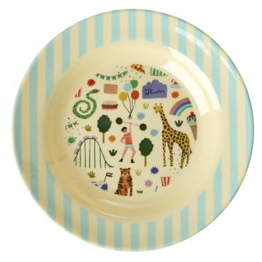 Rice Melamin tiefer Teller Kinderteller Kinderschüssel - mint - Fun Fair Print