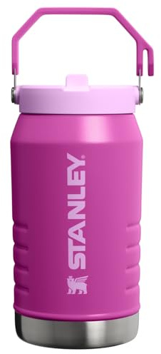 STANLEY IceFlow Flip Straw 2.0 Jug, 64 oz, Dark Blossom | Easy Carry Handle | Twist On Lid and Flip Up Straw | Leakproof Water Bottle | Insulated Stainless Steel | BPA-Free