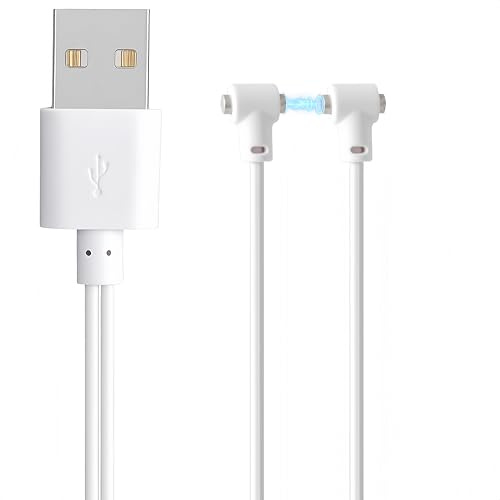 Cavo di ricarica magnetico universale per massaggiatori, caricatore di ricambio USB-A da 80 cm per massaggiatori personali, giocattoli ricaricabili, spaziatura di ricarica compatibile 5 mm, 6 mm, 7 mm