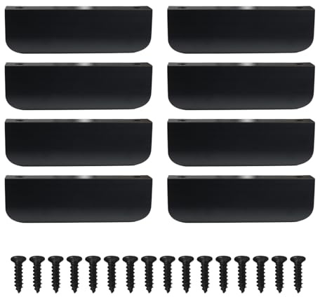 AYHYHLJZJ 8 Stück Schwarz Möbelgriffe 120mm, Versteckte Möbelgriffe Schwarz aus Aluminiumlegierung für Schubladen und Schranktüren, Elegantes Design für Moderne Wohnräume