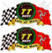 ISLE von MAN TT Rennen MANX Moto GP Rennen 75mm Auto & Motorrad Aufkleber, x2 Vinyl Bike-Helm Aufkleber, Abziehbild