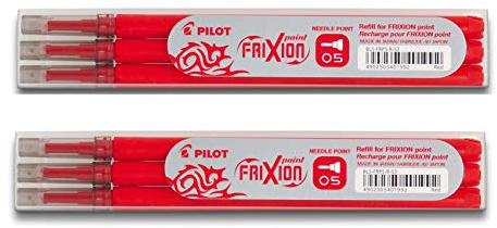 Pilot Ersatzmine Frixion Point 05, 3 Stück (rot, 2 - Pack)