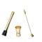 Mojito Muddler kit Stainless Steel Cocktail Muddler, Twisted Mixing Spoon with Fork, Double Jigger Set, Bar Tool Essentials Professional Bar Tool Set (gold)