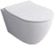 Alpenberger Spülrandloses Hänge WC Set mit d form Toilettendeckel Absenkautomatik | Nano Beschichtung Keramik Wand WC Kloschüssel | Gäste WC Toilettenschüssel Passend zu Geberit (Insara 9024)