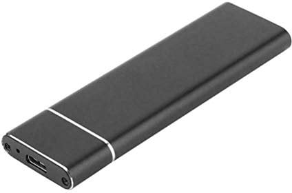 M.2 SSD Hard Disk Enclosure, Aluminum M2 SATA NGFF to USB Type C Adapter 6Gbps B-Key Hard Drive External Case for 2230 2242 2260 2280 Support UASP with Type C to USB A Cable-Black