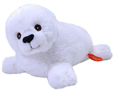 Wild Republic Ecokins Mini Sattelrobbenwelpe, Kuscheltier aus Stoff, Nachhaltiges Spielzeug, Baby Geschenk zur Geburt von Jungen und Mädchen, Stofftier 20 cm