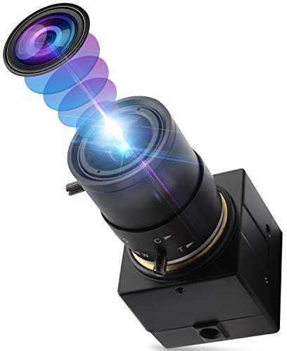 Mermaid 1080P USB Kamera mit 2.8-12mm Varifokalobjektiv,Manueller Fokus Webcam 0.01lux Low Light H.264 USB Plug and Play Inudstrial Kamera für Computer Laptop