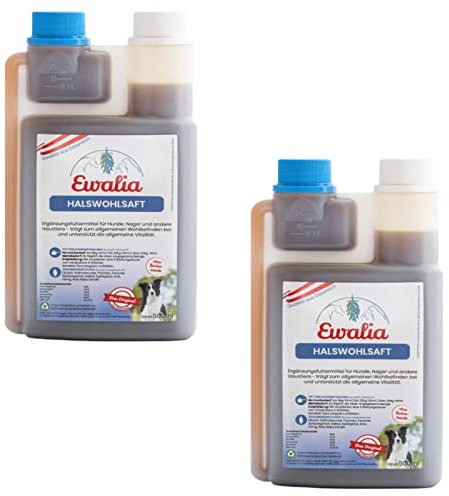 Ewalia Halswohlsaft für Haustiere | Doppelpack | 2 x 500 ml