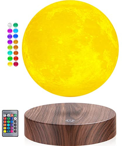 DIDWI Schwebende Mond Lampe, Magnetschwebebahn, 3D-Druck, Mondlicht, schwebende Lampen, Kugel-LED-Mond-Nachtlichter, Raumdekoration, kreatives Geschenk für Kinderfreunde (16 Farben)
