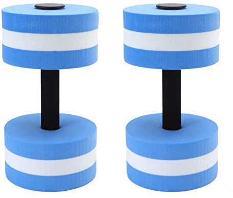 Wasserhanteln, Set mit 2 Leichten Wasserhanteln, EVA-Schaum, Wassergymnastik, Gewichte, Übungspool, Widerstand, Schwimmtrainingsgerät für Aqua-Fitness, Gewichtsverlust, Yoga, 10,6 X 5,9 Zoll(Blau)