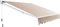 COSTWAY Toldo Manual Retráctil Plegable, Toldo para Ventana de Metal y Poliéster, Multifuncional Toldos Exterior con Manivela de Metal,Impermeable para Balcón y Veranda (2,45 x 2 m, Beige)