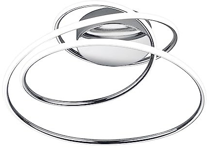 Reality Leuchten LED Deckenleuchte Bologna R67051106, Metall Chrom, inkl. 36 Watt LED, Switch Dimmer