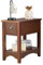 COSTWAY Tavolino da Salotto in Legno Massello, Comodino con 1 Cassetto e 1 Ripiano, Tavolino Basso da Soggiorno e Camera da Letto (56 x 33 x 58,5 cm, Legno di ciliegio, 1)