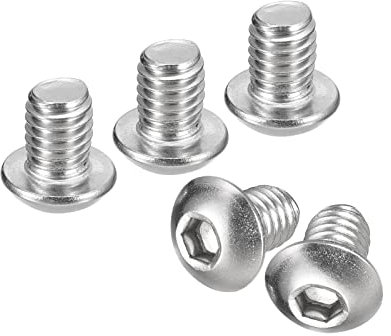 QUARKZMAN 3/8-16x1/2 Bouton Tête Douille Capuchon Vis, 5pcs 304 Inox Acier Fixations Hex Boulons, Complet Filetage Hexagonal Entraînement