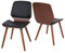 Décoshop26 - 2 sillas de comedor de madera curvada, diseño retro nogal sintético, negro 04_0000216