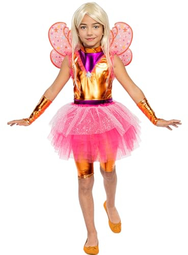 Funidelia | Stella Kostüm - Winx Club für Mädchen Zeichentrickfilm, Winx club, Film und Serien - Kostüm für Kinder & Verkleidung für Partys, Karneval & Halloween - Orange