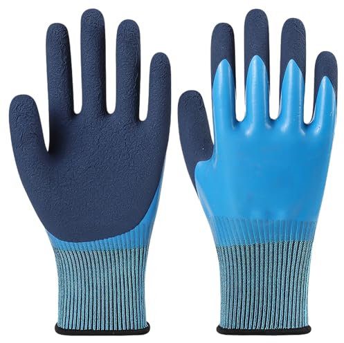 KRYMSON 1 Paar Latexhandschuhe, Arbeitshandschuhe, Wasserdichte Handschuhe, Warme Winterhandschuhe, Geeignet Für Reiten Im Freien, Landwirtschaftliche Arbeiten, Wartungsarbeiten Auf Der Baustelle Usw