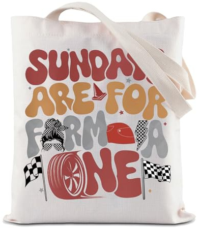 BAUNA Sunday Racing Tragetasche Racing Club, wiederverwendbare Einkaufstasche, Rennliebhaber, Geschenk, Rennsport-Handtasche