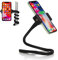 Zyael Pram Phone Holder,Portable Stroller Bike Phone Holder,Flexible Cell Phone Bicycle Pram Mount with Non-Skidding Arm Universal Bike Phone Clamp for Baby Buggy Handlebar Treadmill Home Travel