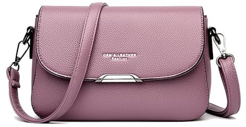 Sun Awesome Umhängetaschen Geldbörse Handtasche Crossbody-Taschen für Damen braun (Lila)