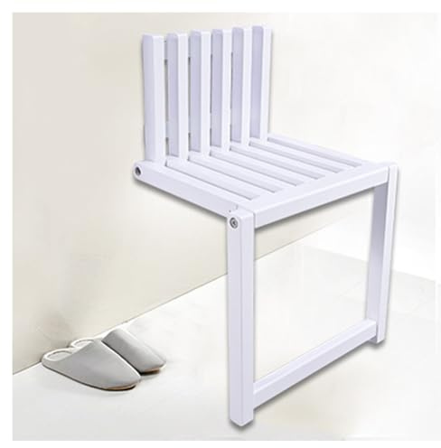 DHNDSDP 35/42 Centimetre Hohe Wandklappstühle 90 Grad Klappbar Aus Massivholz Haushalt Bad Vorraum Klappstuhl Unsichtbarer Schuhwechselhocker mit Beinen Verdickte Beschläge
