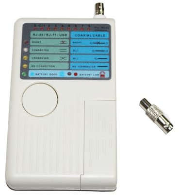 Remote Cable Tester RJ11/RJ45/USB/BNC Cable Tester Network Tool Ethernet Tester Coaxial Cable Telephone USB Cat 5e Cat 6