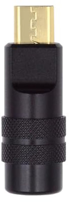 NFHK Connecteur micro USB 2.0 5 broches mâle à souder avec coque en alliage d'aluminium noir personnalisation pour câble de 4 mm ~ 6 mm