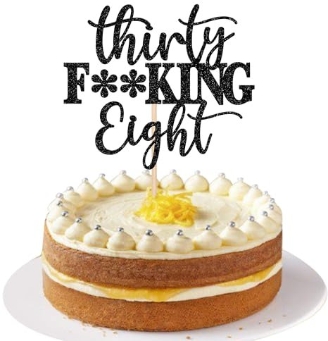 1 Stück Happy 38th Geburtstag Kuchen Deko Glitzer Thirty Eight Tortendeko Hallo 38 Prost auf 38 Jahre Geburtstag Cake Topper für Alles Gute zum 38. Geburtstag Party Kuchen Dekorationen