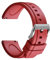 REZERO FKM-Gummi Uhrenarmbänder mit Schnellverschluss, Fluorkautschuk Armbänder für Uhren, Ersatzarmbänder Dicke & Leichte, Wasserdichte & Atmungsaktive 19/20/21/22/23/24 mm für Herren, Damen
