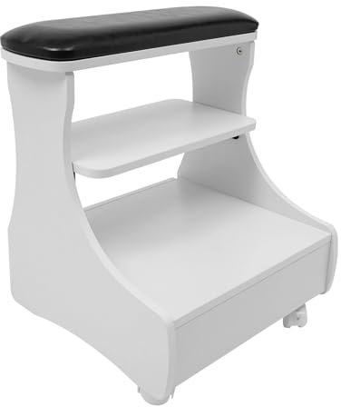 Tabouret de pédicure, repose-pieds, pédicure, pédicure, repose-pieds, manucure, repose-pieds, manucure, équipement de spa, pour repose-jambes, salon de beauté et salon de manucure (noir)