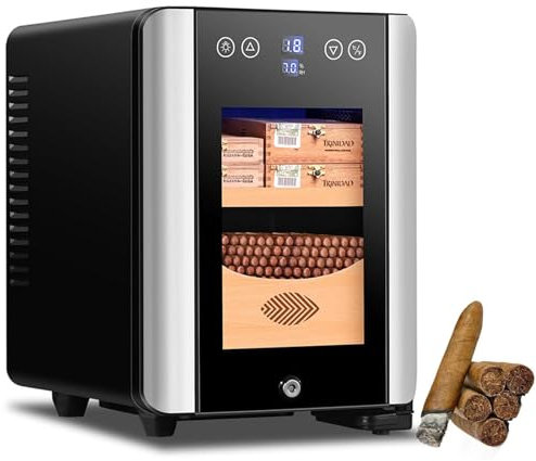 DDZJTPP Humidore Zigarrenschrank - Elektrischer Kühlhumidor - Humidor Befeuchter - 8L Elektrische Zigarrenhumidore - Elektronischer Zigarrenschrank Für 100 Zigarren