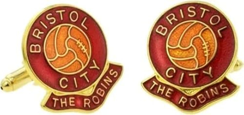 Football Coloured Enamel Cufflinks Bristol C