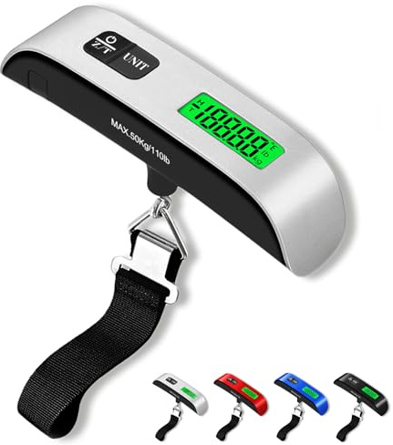 Luggage Scale, 110lb Luggage Weight Scale with 4 Unit Switching Functions&LED Display, Luggage Scale Travel Digital for Weighing Luggage, Backpacks, Packages and Markets