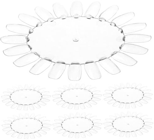 BELLIFFY 10stücke Transparentes Acryl-farbrad Für Künstliche Fingernägel Nagelspitzen-präsentationsständer Nagelstift-regal Nagellack-farbkarte Rad-nagel-präsentationsregal Ca Kann Muster d