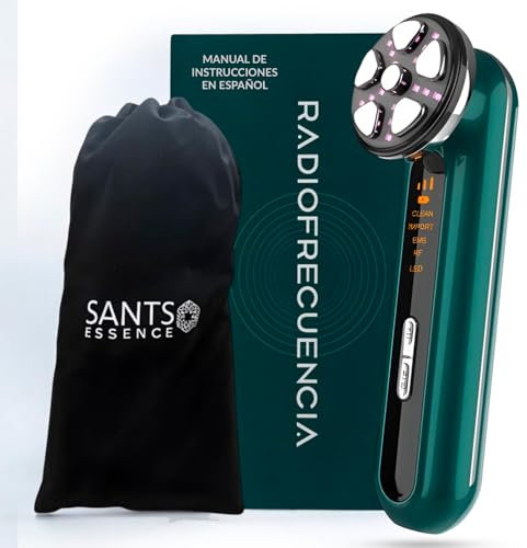 Sants Essence Aparato Radiofrecuencia 5 en 1 - Masajeador Facial Reafirmante y Antiarrugas para Todas las Pieles - Radiofrecuencia Facial y Corporal Profesional