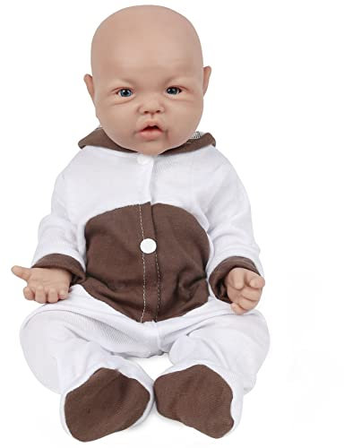 Vollence Bambola Neonata 40cm in Silicone, Non Bambola in Vinile, Bambola Realistica, Regalo di Natale - Ragazza