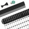 SUNYRISY Hühnerzaun Geflügelnetz, 50m x 100cm Mobiler Hundezaun Weidezaun Steckzaun Begrenzungszaun Zchafzaun für Garten, PE Material mit Pfähle, Schwarz