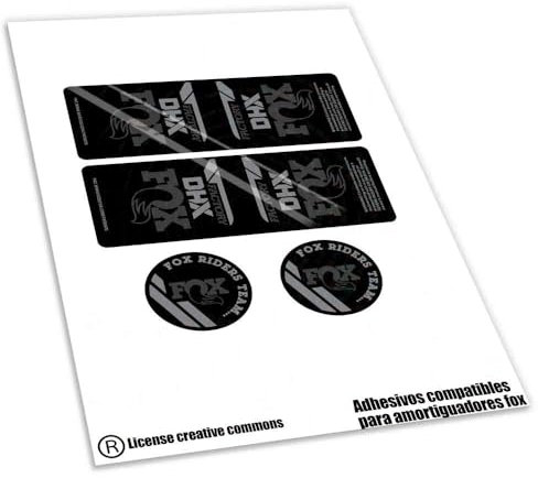 WP600 Aufkleber kompatibel mit Fox DHX Factory 2023-24 BICLOLOR Bike Stickers, MTB Decals, Auffkleber, Federgabel (DARK-GREY-073)