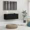 Myheimly TV Schrank mit 2 Klapptüren TV Möbel,Hängeboard,Lowboard Fernsehtisch Fernsehschrank Sideboard Holzwerkstoff Schwarz,80 cm