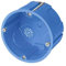 Scatola tonda 502 ⌀68x40 mm da incasso a parete, 2 moduli/posti, per cartongesso, legno, in tecnopolimero ad alta resistenza, cassetta per impianto elettrico, universale per serie civili, blu
